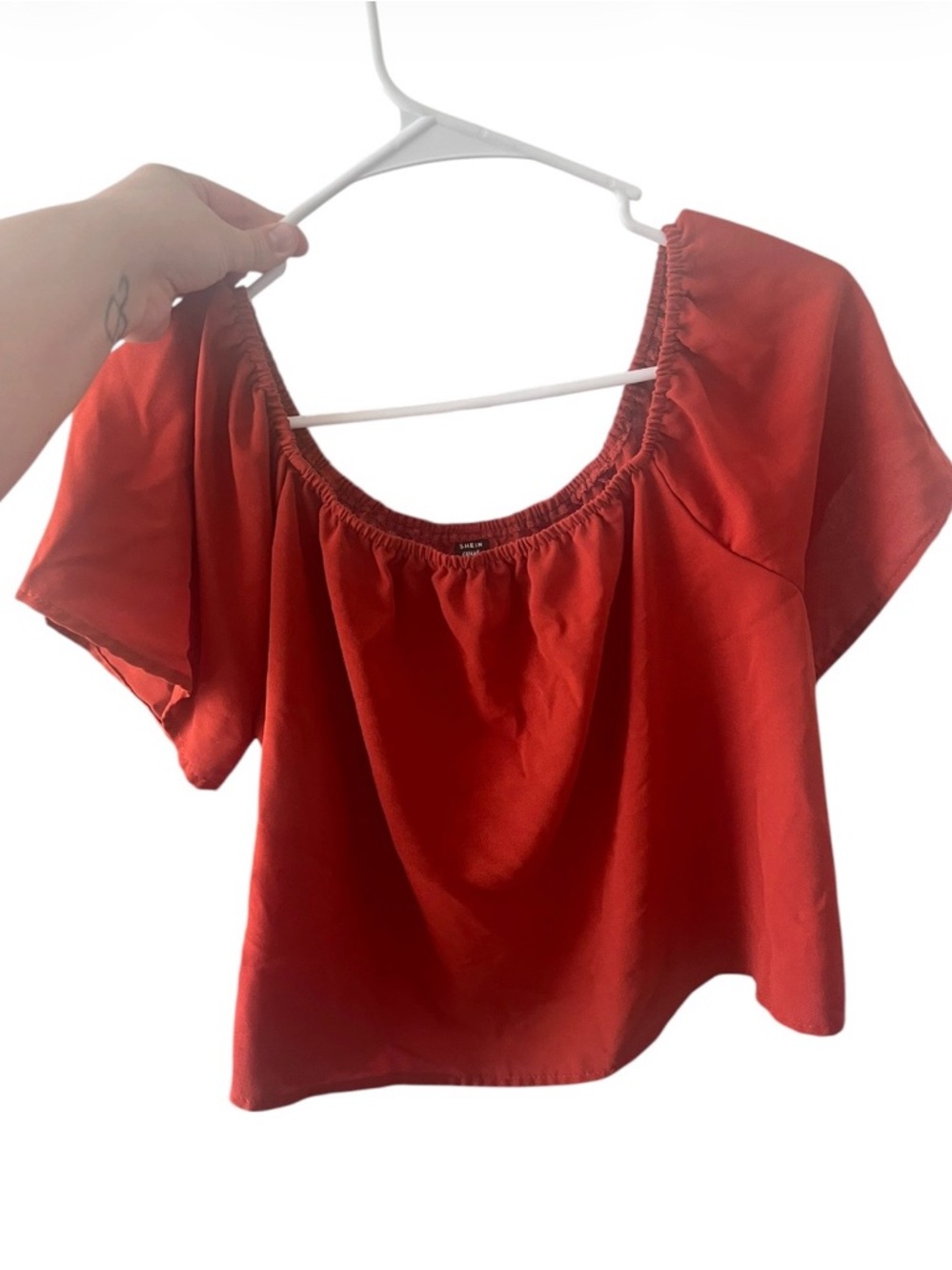 Red Off-Shoulder Women's Top